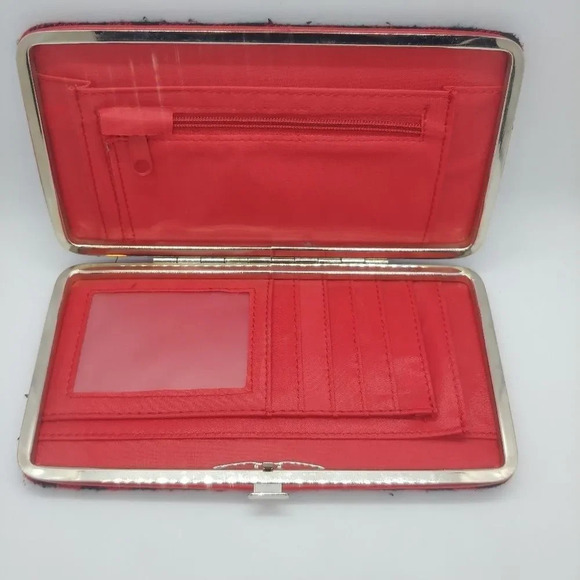 Flannel Plaid  Covered Push Button Wallet - Picture 6 of 6